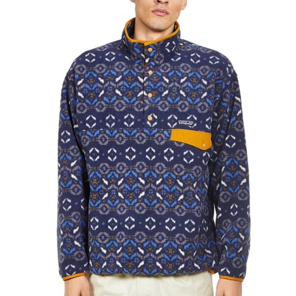 Patagonia Synchilla fleece Snap T Pullover blue Tundra Cluster half zip size XS - Picture 12 of 16